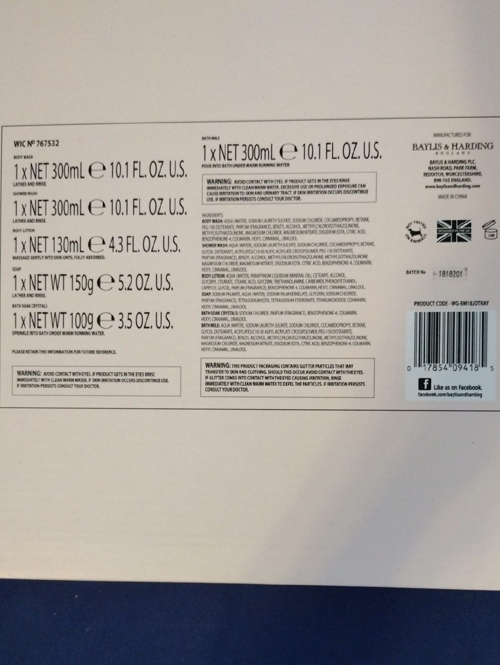 Baylis & Harding Bath & Body Gift Set - Picture 4 of 5